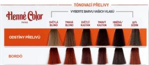 Henné Color Színezett hajpakolás magas fokú védelemmel és ápolással Premium Végétal 100ml Bordeaux