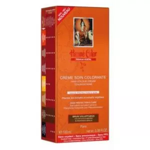 Henné Color Színezett hajpakolás magas fokú védelemmel és ápolással Premium Végétal 100ml Brown