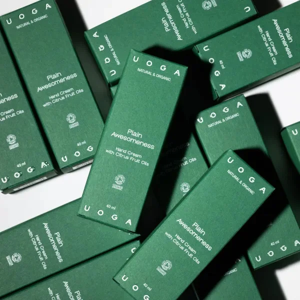 Uoga Uoga Hidratáló kézkrém Plain Awesomeness BIO (40 ml) - friss citrusos illatú
