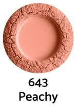 Uoga Uoga Ásványi, por állagú pirosító borostyánnal (5 g) 6435 Peachy - az orcák természetes kiemeléséhez 3 árnyalatban