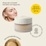 Uoga Uoga Ásványi poralapozó borostyánnal (10 g) 637 Amber Sand - könnyű, természetes, SPF 15