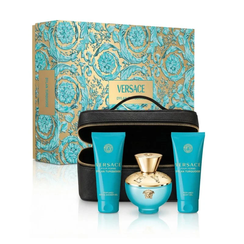 Pour Femme Dylan Turquoise + tusfürdő 100 ml + testzselé 100 ml + kozmetikai táska női eau de toilette