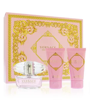 Versace Bright Crystal ajándékcsomag nőknek: toalettvíz 50 ml + testápoló tej 50 ml + tusfürdő 50 ml