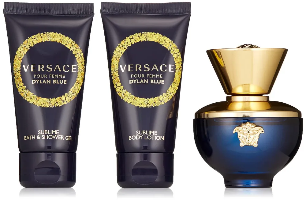 Dylan Blue Pour Femme ajándékszett nőknek parfüm 50 ml + testápoló 50 ml + tusfürdő 50 ml 50 ml + tělové mléko 50 ml + sprchový gel 50 ml