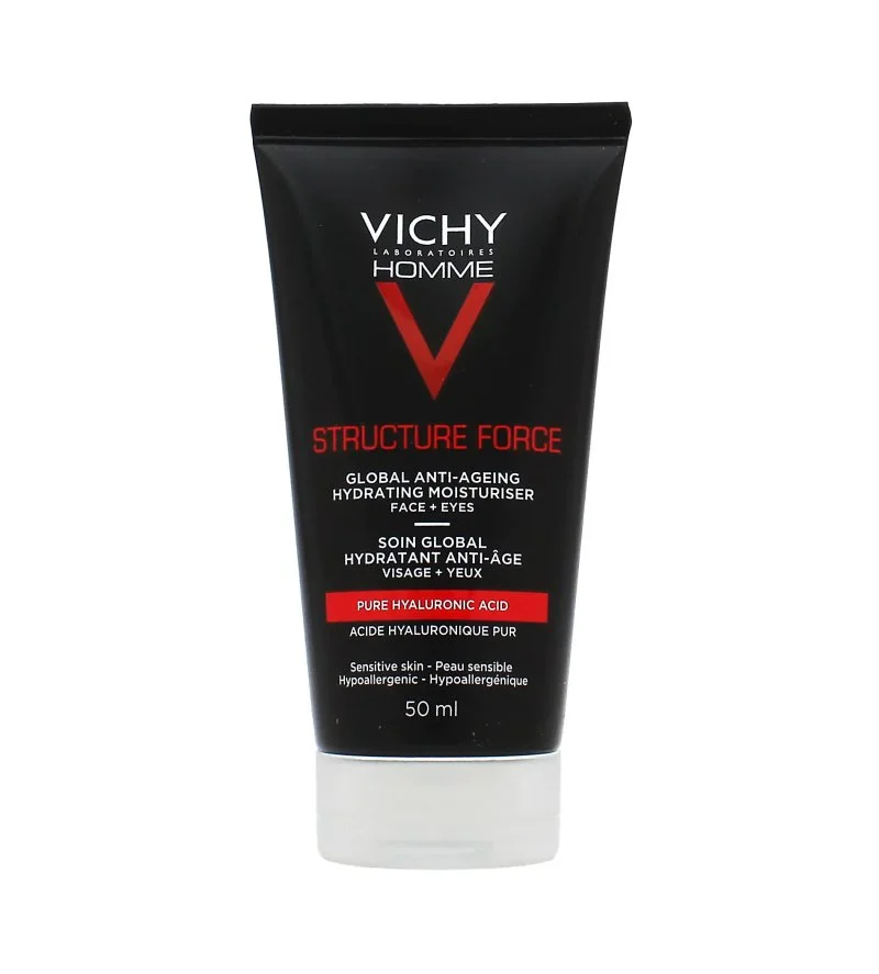 Homme Structure Force Anti-Aging Moisturizer feszesítő ránctalanító krém hialuronsavval férfiaknak 50 ml