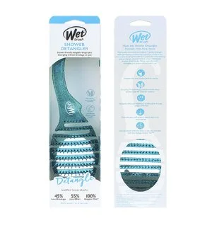 Wet Brush Shower Detangler hajkefe csillámos pávazöld