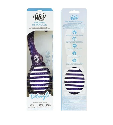 Shower Detangler hajkefe Purple Glitter