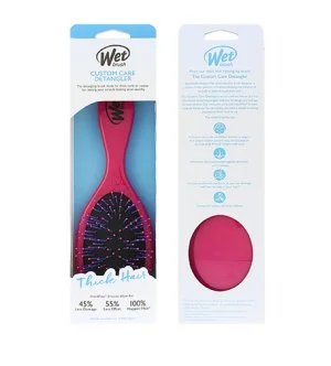 Wet Brush Custom Care Thick Hair Detangler hajkefe Pink