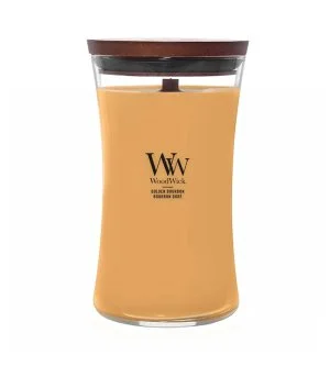 WoodWick Golden Bourbon illatgyertya fa kanóccal 609,5 g