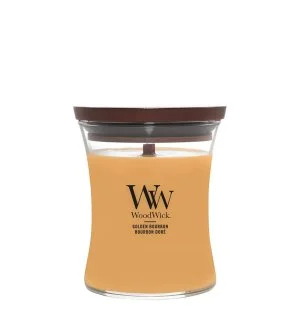 WoodWick Golden Bourbon illatgyertya fa kanóccal 275 g