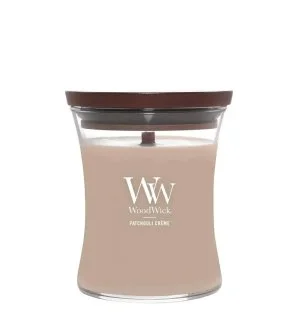 WoodWick Patchouli Créme illatgyertya fa kanóccal 275 g