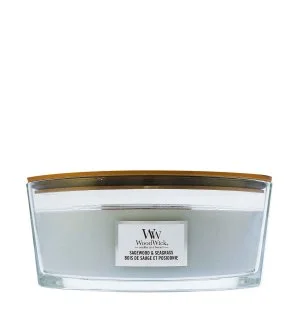 WoodWick Sagewood & Seagrass illatgyertya fa kanóccal 453,6 g
