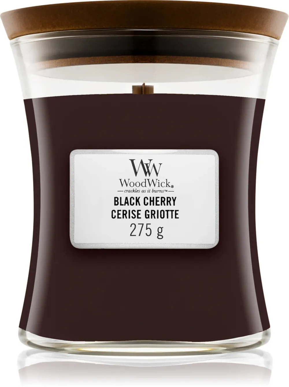 Black Cherry vonná svíčka s dřevěným knotem pro ženy 275 g
