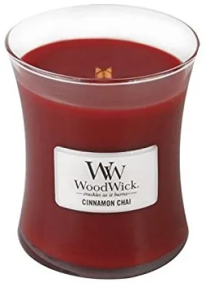 WoodWick Cinnamon Chai vonná svíčka s dřevěným knotem pro ženy