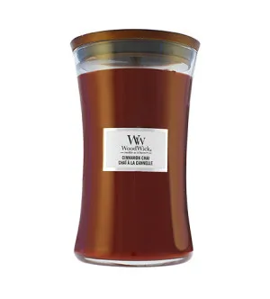 WoodWick WoodWick Cinnamon Chai vonná svíčka s dřevěným knotem pro muže