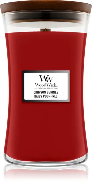 WoodWick WoodWick Crimson Berries vonná svíčka s dřevěným knotem pro ženy