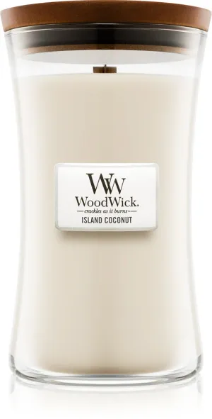 WoodWick WoodWick Island Coconut vonná svíčka s dřevěným knotem pro ženy