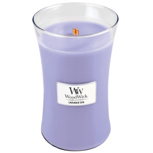 WoodWick Lavender Spa vonná svíčka s dřevěným knotem pro ženy