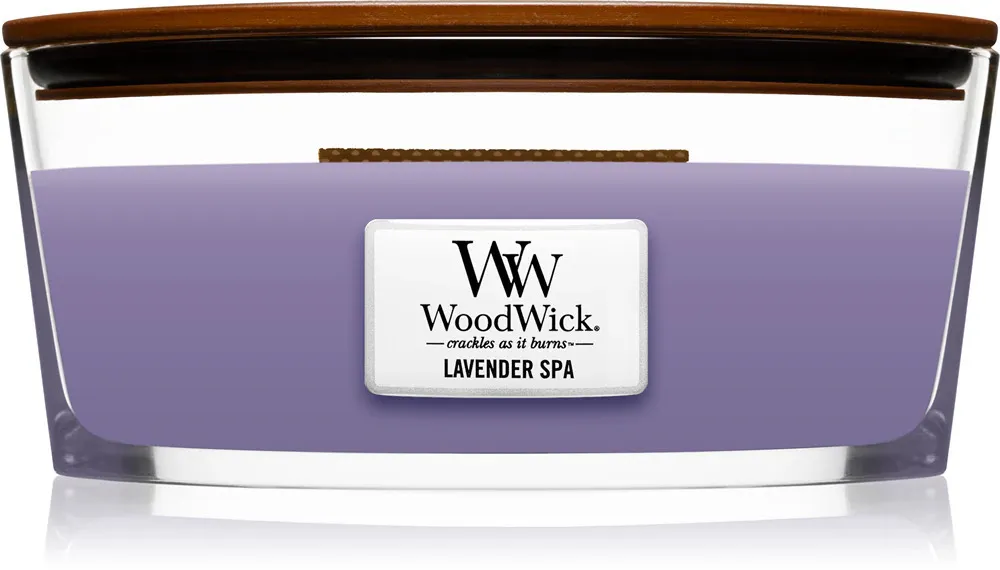 Lavender Spa vonná svíčka s dřevěným knotem pro ženy 453,6 g