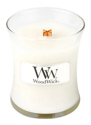 WoodWick Linen vonná svíčka s dřevěným knotem pro ženy