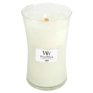 WoodWick WoodWick Linen vonná svíčka s dřevěným knotem pro ženy