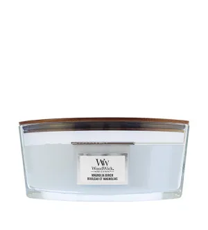 WoodWick WoodWick Magnolia Birch vonná svíčka s dřevěným knotem pro muže