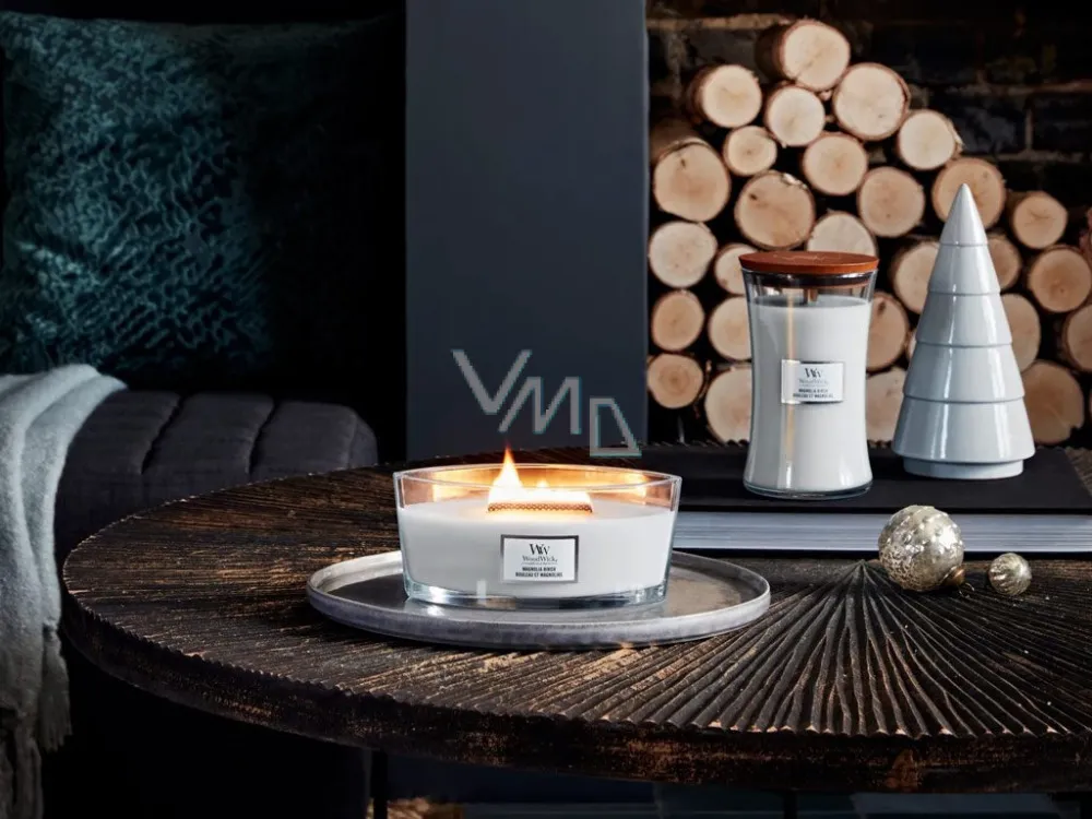 Magnolia Birch vonná svíčka s dřevěným knotem pro muže 453,6 g