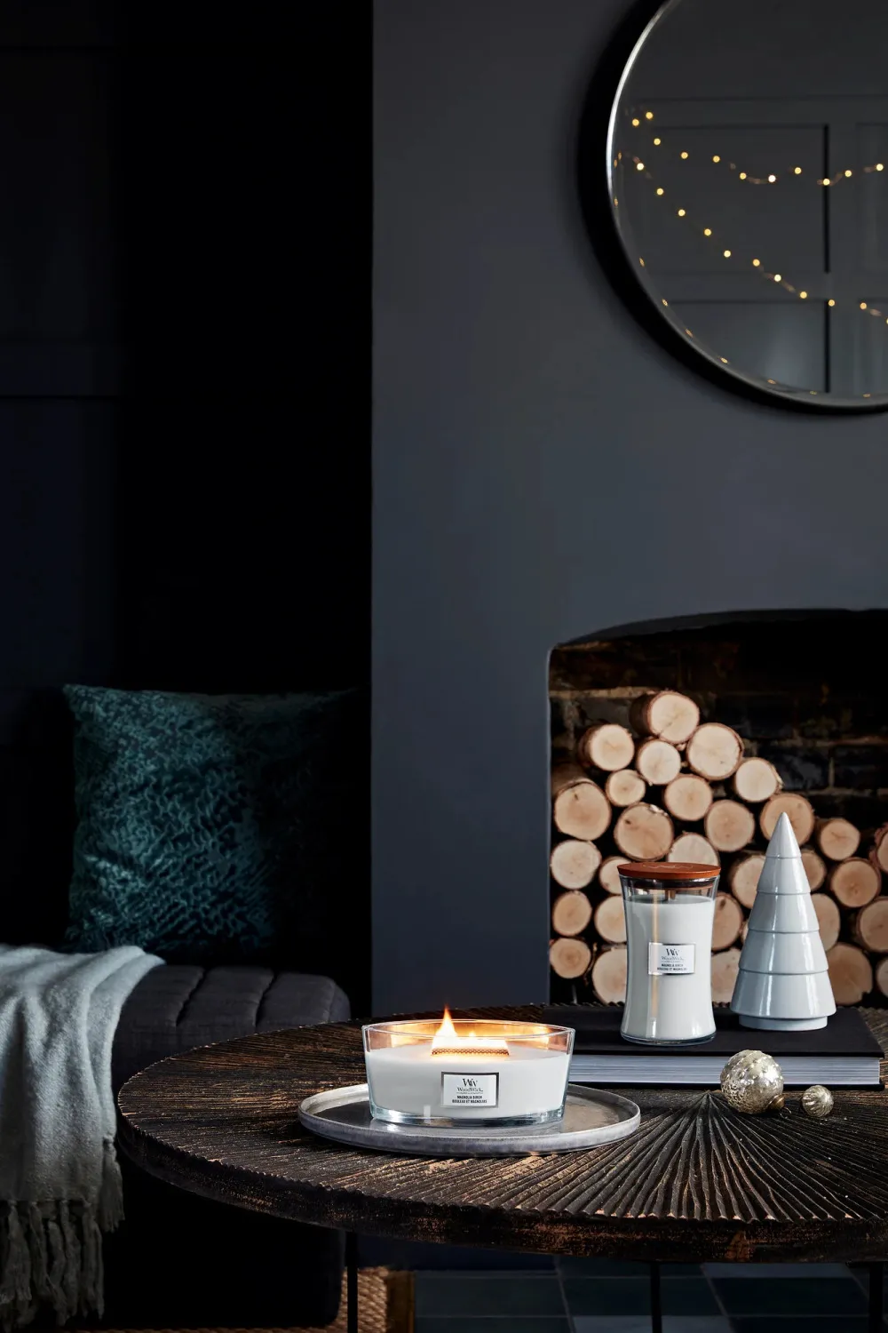 Magnolia Birch vonná svíčka s dřevěným knotem pro muže 453,6 g