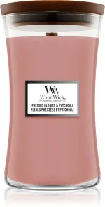 Pressed Blooms & Patchouli vonná svíčka s dřevěným knotem pro muže 609,5 g