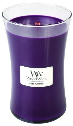 WoodWick WoodWick Spiced Blackberry vonná svíčka s dřevěným knotem pro ženy
