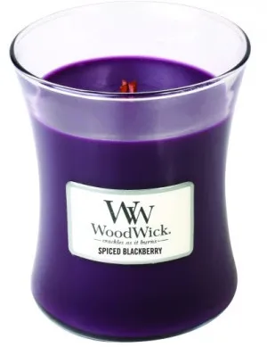 WoodWick Spiced Blackberry vonná svíčka s dřevěným knotem pro ženy
