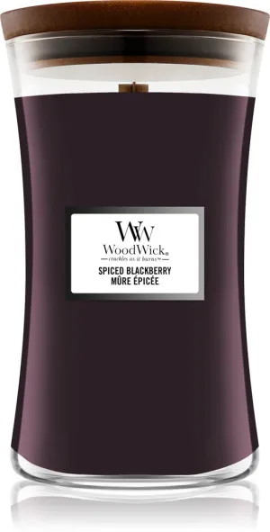 WoodWick WoodWick Spiced Blackberry vonná svíčka s dřevěným knotem pro ženy
