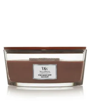 WoodWick WoodWick Stone Washed Suede vonná svíčka s dřevěným knotem pro ženy