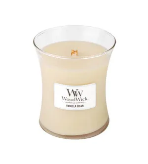WoodWick WoodWick Vanilla Bean vonná svíčka s dřevěným knotem pro ženy