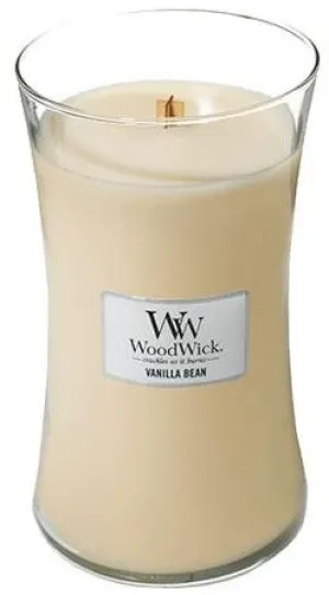 WoodWick WoodWick Vanilla Bean vonná svíčka s dřevěným knotem pro ženy