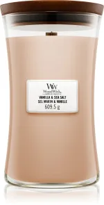 Vnilla & Sea Salt vonná svíčka s dřevěným knotem pro ženy 609,5 g