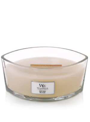 WoodWick White Honey vonná svíčka s dřevěným knotem pro muže