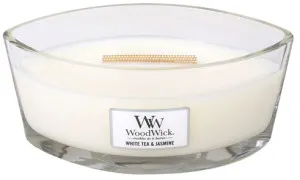 WoodWick WoodWick White Tea & Jasmine vonná svíčka s dřevěným knotem pro ženy