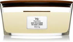 WoodWick WoodWick White Tea & Jasmine vonná svíčka s dřevěným knotem pro ženy