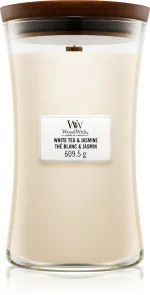 White Tea & Jasmine vonná svíčka s dřevěným knotem pro ženy 609,5 g
