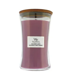 WoodWick WoodWick Wild Berry & Beets vonná svíčka s dřevěným knotem pro muže
