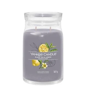 Yankee Candle Black Tea & Lemon nagy gyertya 567 g