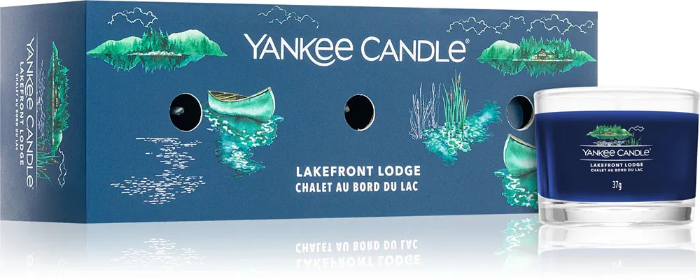 Lakefront Lodge votivní svíčka ve skle pro muže 3x37 g
