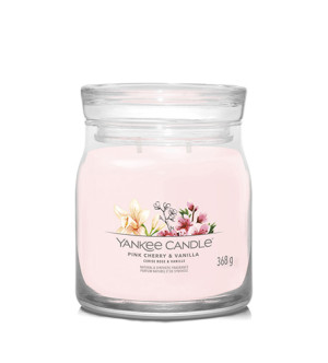 Yankee Candle Pink Cherry & Vanilla signature svíčka střední pro muže