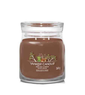 Yankee Candle Praline & Birch signature svíčka střední pro muže