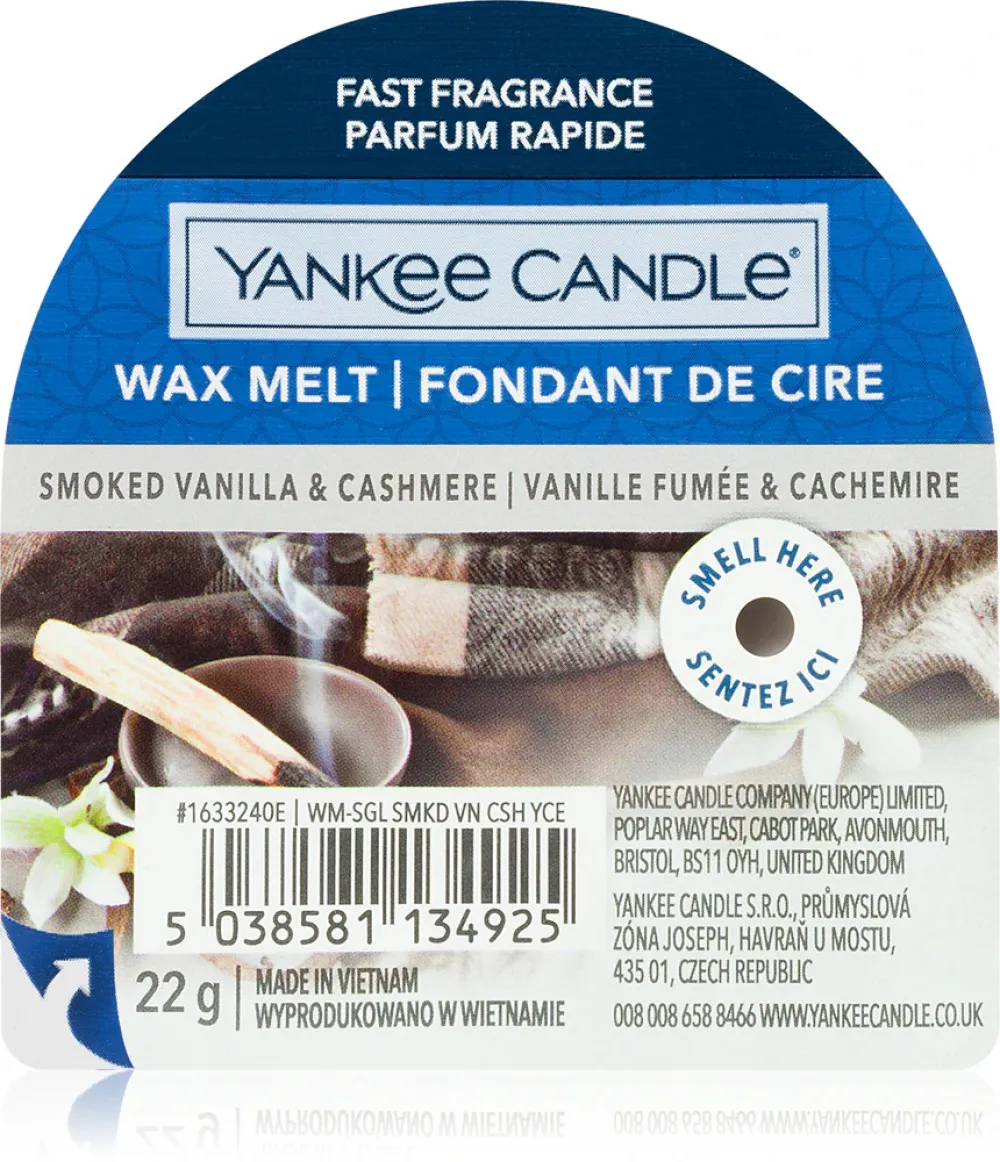 Smoked Vanilla & Cashmere vonný vosk pro muže 22 g