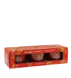 Yankee Candle Yankee Candle Sparkling Cinnamon votivní svíčka ve skle pro muže