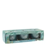 Winter Night Stars votivní svíčka ve skle pro muže 3x37 g