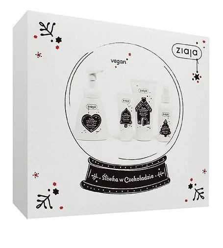 Choco Plum ajándékszett tusfürdő 160 ml + tisztítóhab 250 ml + kézkrém 50 ml + testpermet