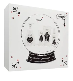 Ziaja Choco Plum ajándékszett tusfürdő 160 ml + tisztítóhab 250 ml + kézkrém 50 ml + testpermet
